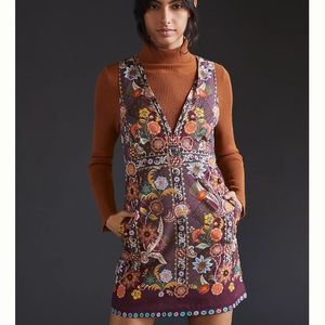 Anthropologie Beaded Mini Dress